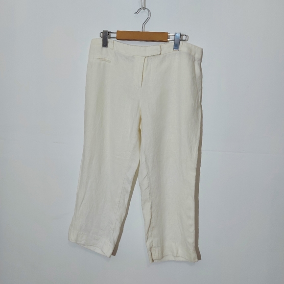 Laura Petites 100% Linen Capris - Picture 6 of 12